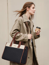 2Pcs Quilted Work Tote Bag, 15.6" 17.3"