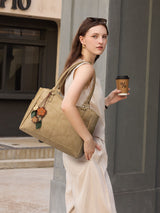 Leather Vintage Tote Bag 15.6" 17.3"