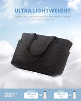 2Pcs Lightweight Puffy Tote Bag