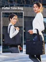 Puffer Tote Bag, 15.6" 17"