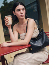 The Anchor Collection Hobo Bag, C0005, Black