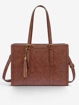 LOVEVOOK 2Pcs Vintage Leather Laptop Tote, 15.6" 17.3", 2208