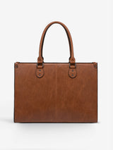 2Pcs Vintage Leather Laptop Bag, 15.6"