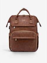 Leather Laptop Backpack, 15.6"-18"