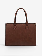 2Pcs Vintage Leather Laptop Bag, 15.6"