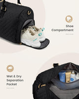 2Pcs Duffel Bag with Toiletry Bag