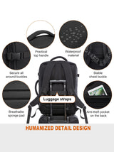 5Pcs Carry on Travel Backpack 40L/45L