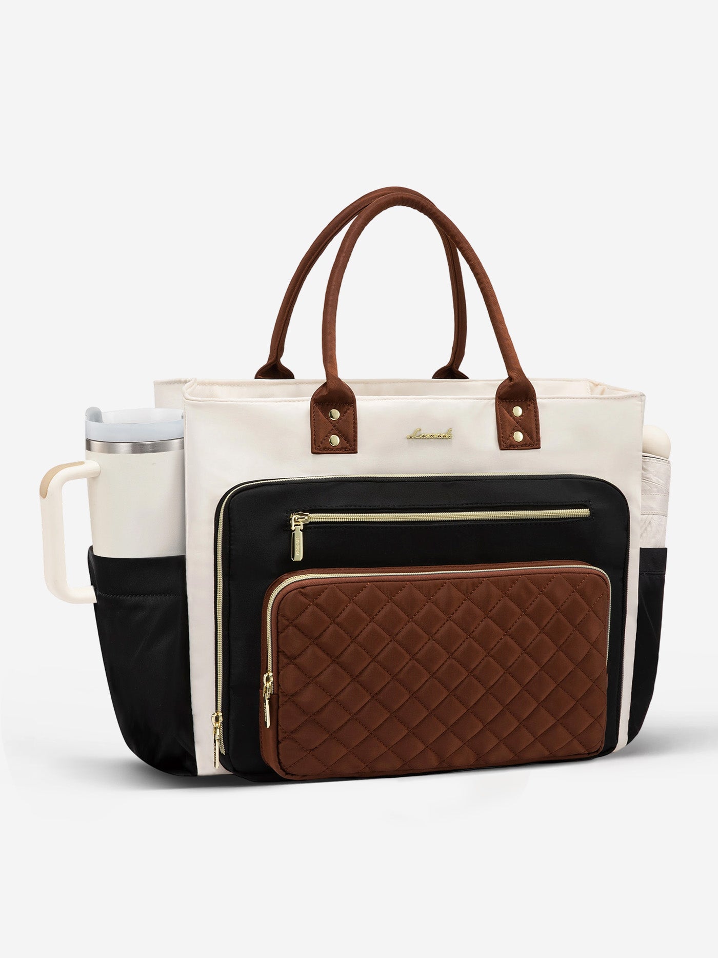 LOVEVOOK Laptop Tote & Shoulder Bag 15.6" 17.3" Multi-Pocket with Shockproof Sleeve