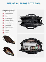 2Pcs Lunch Tote Shoulder Bag, 15.6"