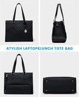 2Pcs Lunch Tote Shoulder Bag, 15.6"