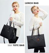 2Pcs Lunch Tote Shoulder Bag, 15.6"
