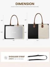 2Pcs Vintage Leather Laptop Bag, 15.6"