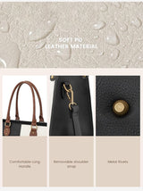 2Pcs Vintage Leather Laptop Bag, 15.6"