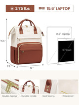 Leather Laptop Backpack, 15.6" 17"