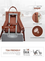 Leather Laptop Backpack, 15.6" 17"