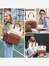 Leather Laptop Backpack, 15.6" 17"