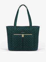 2Pcs Diamond Quilted Tote Bag, 15.6" 17"