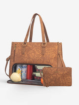 LOVEVOOK 2Pcs Lunch Tote Shoulder Bag, 15.6" 2033