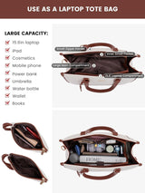 LOVEVOOK 2Pcs Lunch Tote Shoulder Bag, 15.6" 2033