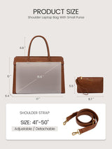 2-teilige wasserdichte Vintage-Laptoptasche, 15,6" 17,3"