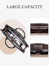 2Pcs Leather Computer Bag, 15.6" 17.3"