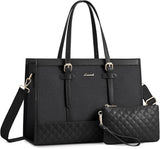 2Pcs Canvas Laptop Tote Bag, 15.6"