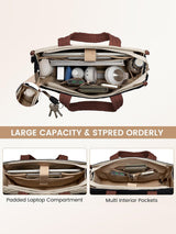 2Pcs Quilted Work Tote Bag, 15.6" 17.3"