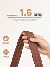 2Pcs Quilted Work Tote Bag, 15.6" 17.3"