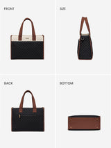 2Pcs Quilted Work Tote Bag, 15.6" 17.3"