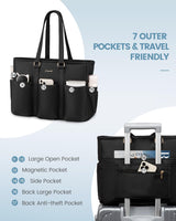 Multi-Pocket Laptop Tote Bag, 15.6" 17.3"
