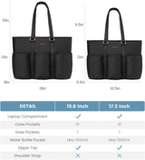 Multi-Pocket Laptop Tote Bag, 15.6" 17.3"