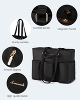 Multi-Pocket Laptop Tote Bag, 15.6" 17.3"