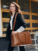 2-teilige wasserdichte Vintage-Laptoptasche, 15,6" 17,3"