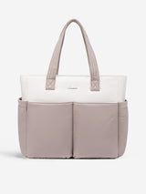 2Pcs Multi-pocket Puffer Tote Bag, 15.6" 17.3"