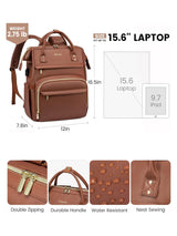 Leather Laptop Backpack, 15.6"-18"