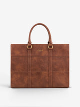 2Pcs Elegant Colorblock Tote Bag, 15.6"