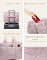 LOVEVOOK Large Puffer Work Tote Bag, 15.6" 17" 4146