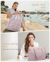 Large Puffer Work Tote Bag, 15.6" 17"