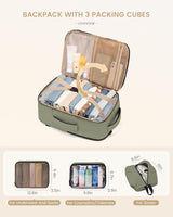 4Pcs Travel Backpack, 30-50L