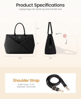 PU Leather Work Bag, 15.6" 17.3"