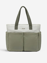 2Pcs Multi-pocket Puffer Tote Bag, 15.6" 17.3"