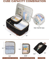 LOVEVOOK 4Pcs Travel Backpack for Airplanes, 40L 2165