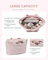 2Pcs Lightweight Puffy Tote Bag