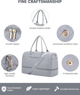 LOVEVOOK Travel Duffle Bag for Women, Weekender Overnight Bag with Shoe Compartment, Carry on Bag with Toiletry Bag, Gym Duffel Bag with Wet Pocket, Hospital Bags for Labor and Delivery 3 Pcs Set