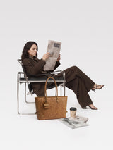 The Anchor Collection Tote Bag, C0003, Brown Embossed