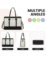 LOVEVOOK 2Pcs Canvas Laptop Tote Bag, 15.6" 30130