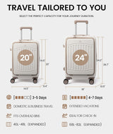 Carry On Suitcases with Wheels, 20" 24" (US Only)