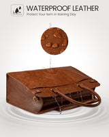 2-teilige wasserdichte Vintage-Laptoptasche, 15,6" 17,3"