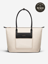 Grace Laptop Tote, Cloud Black