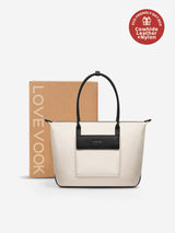 Grace Laptop Tote, Cream Brown (US ONLY)